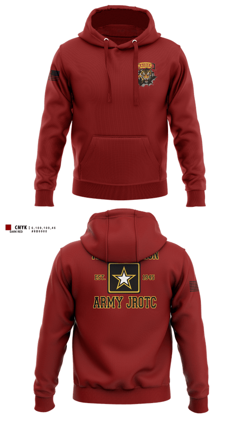 Hoodie, Tiger Battalion, Army, Teamtime, Team time, sublimation, custom sports apparel, team uniforms, spirit wear, spiritwear, sports uniforms, custom shirts, team store, custom team store, fundraiser sports, apparel fundraiser