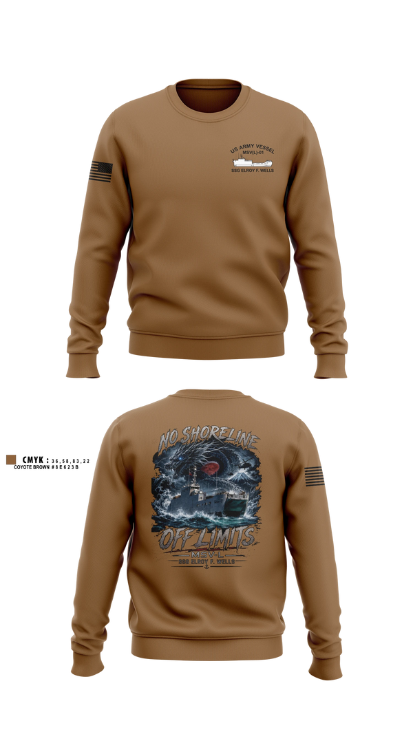 Crew Neck Sweatshirt, MSV(L) 01, Army, Teamtime, Team time, sublimation, custom sports apparel, team uniforms, spirit wear, spiritwear, sports uniforms, custom shirts, team store, custom team store, fundraiser sports, apparel fundraiser