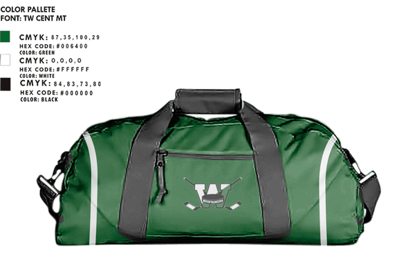Duffle Bag, Wachusett Regional High School Ice Hockey, Ice Hockey, Teamtime, Team time, sublimation, custom sports apparel, team uniforms, spirit wear, spiritwear, sports uniforms, custom shirts, team store, custom team store, fundraiser sports, apparel fundraiser