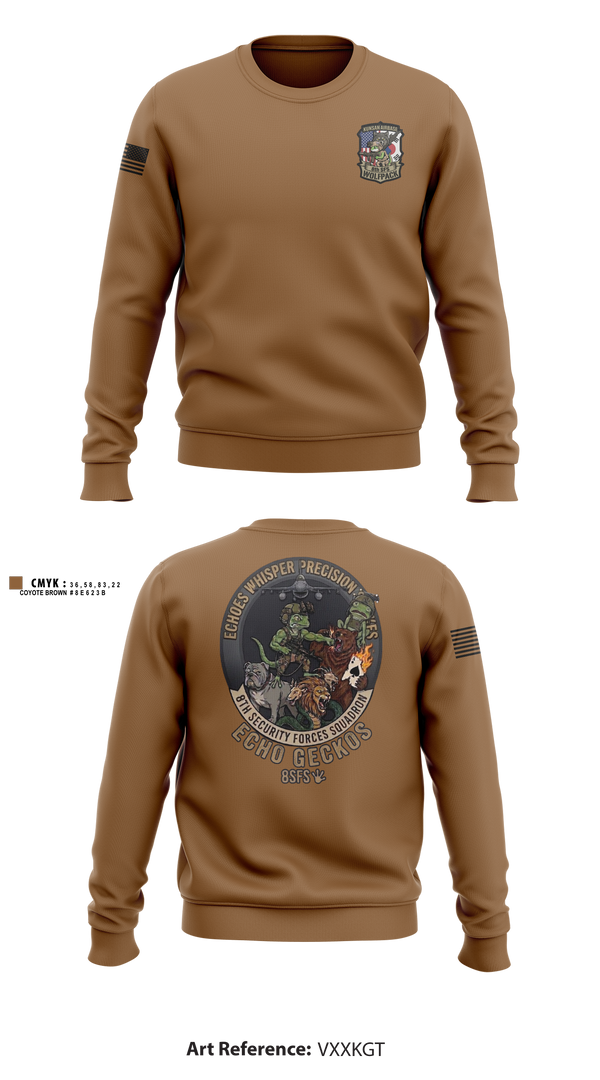 Crew Neck Sweatshirt, 8th SFS, Air Force, Teamtime, Team time, sublimation, custom sports apparel, team uniforms, spirit wear, spiritwear, sports uniforms, custom shirts, team store, custom team store, fundraiser sports, apparel fundraiser