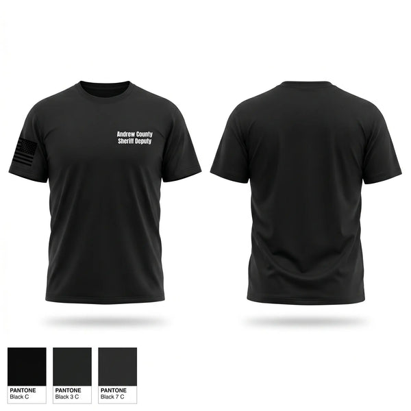 Old School Cotton Feel Shirt, Andrew County Sheriff Deputy, Police, Teamtime, Team time, sublimation, custom sports apparel, team uniforms, spirit wear, spiritwear, sports uniforms, custom shirts, team store, custom team store, fundraiser sports, apparel fundraiser