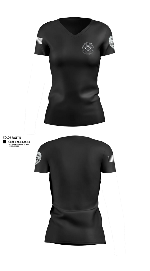 Womens Short Sleeve Vneck Shirt, Lonestar Security and Investigations, LLC, Police, Teamtime, Team time, sublimation, custom sports apparel, team uniforms, spirit wear, spiritwear, sports uniforms, custom shirts, team store, custom team store, fundraiser sports, apparel fundraiser
