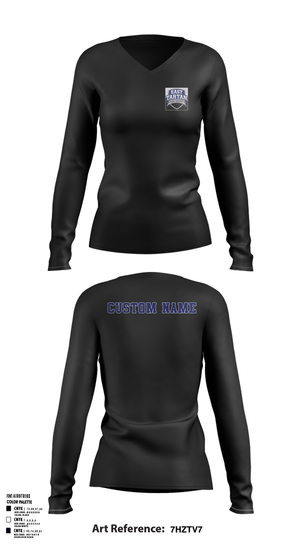 Womens Long Sleeve Vneck Shirt, East Senior High School Band, Spirit Store, Teamtime, Team time, sublimation, custom sports apparel, team uniforms, spirit wear, spiritwear, sports uniforms, custom shirts, team store, custom team store, fundraiser sports, apparel fundraiser