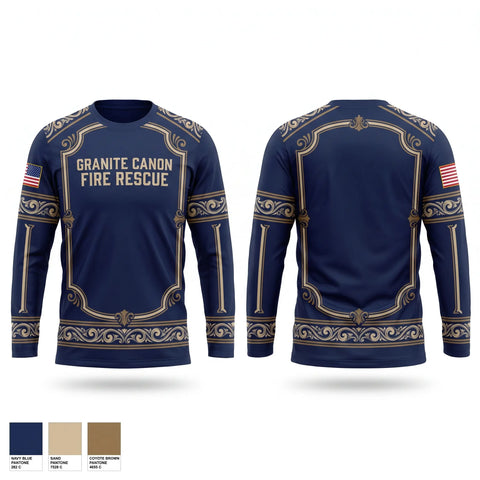 Long Sleeve Performance Shirt, Granite Canon Fire Rescue, Fire Department, Teamtime, Team time, sublimation, custom sports apparel, team uniforms, spirit wear, spiritwear, sports uniforms, custom shirts, team store, custom team store, fundraiser sports, apparel fundraiser