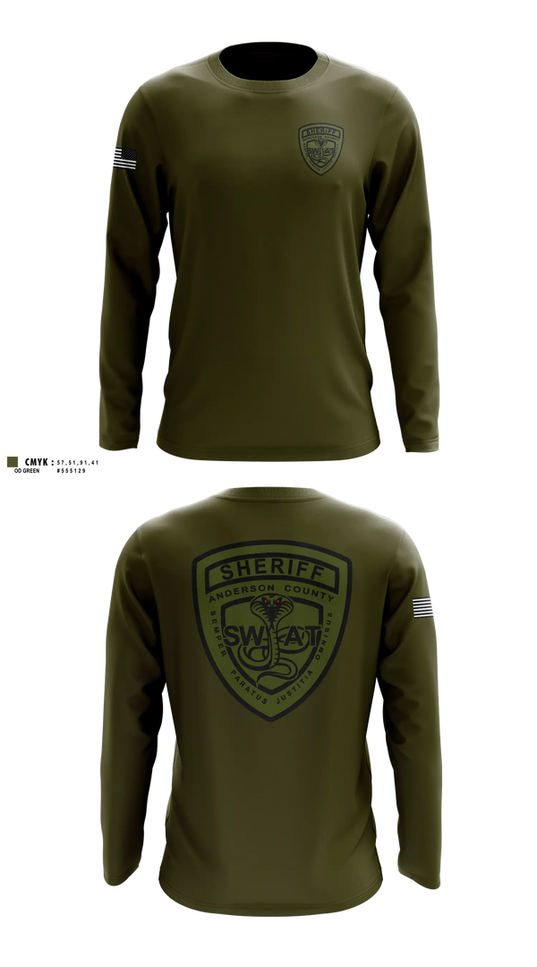 Long Sleeve Performance Shirt, Anderson County Swat, Police, Teamtime, Team time, sublimation, custom sports apparel, team uniforms, spirit wear, spiritwear, sports uniforms, custom shirts, team store, custom team store, fundraiser sports, apparel fundraiser