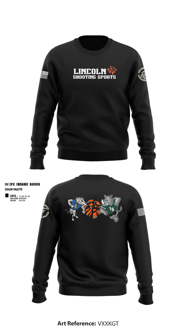 Crew Neck Sweatshirt, Lincoln Shooting Sports, , Teamtime, Team time, sublimation, custom sports apparel, team uniforms, spirit wear, spiritwear, sports uniforms, custom shirts, team store, custom team store, fundraiser sports, apparel fundraiser