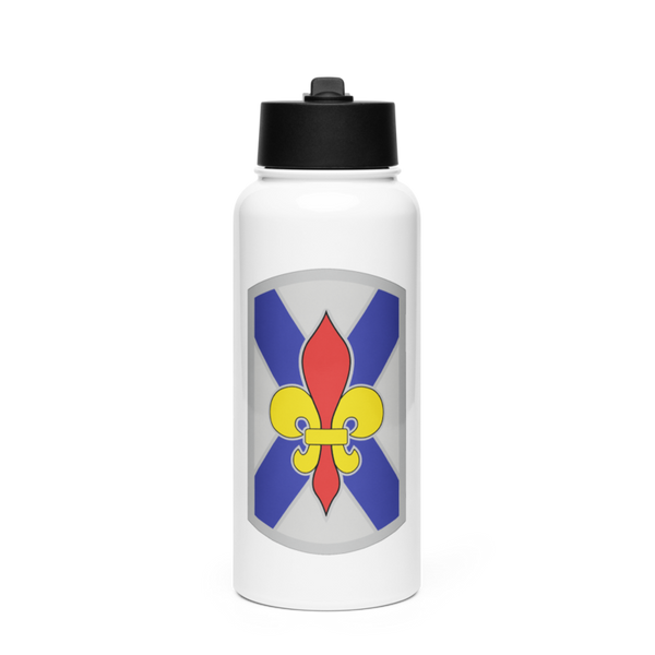 256th Infantry Brigade Combat Team 48503551 Stainless Steel Water Bottle with a Straw Lid