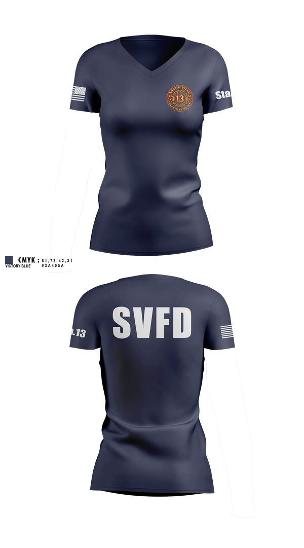 Womens Short Sleeve Vneck Shirt, Salineville fire department, Fire Department, Teamtime, Team time, sublimation, custom sports apparel, team uniforms, spirit wear, spiritwear, sports uniforms, custom shirts, team store, custom team store, fundraiser sports, apparel fundraiser