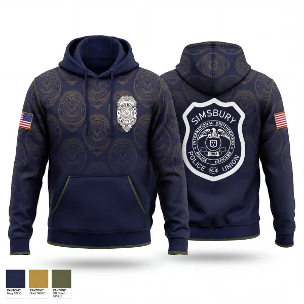 Hoodie, Simsbury Police Department, Police, Teamtime, Team time, sublimation, custom sports apparel, team uniforms, spirit wear, spiritwear, sports uniforms, custom shirts, team store, custom team store, fundraiser sports, apparel fundraiser