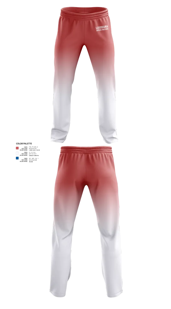 Sweatpants, Louisiana Speed Racers, Track & Field, Teamtime, Team time, sublimation, custom sports apparel, team uniforms, spirit wear, spiritwear, sports uniforms, custom shirts, team store, custom team store, fundraiser sports, apparel fundraiser