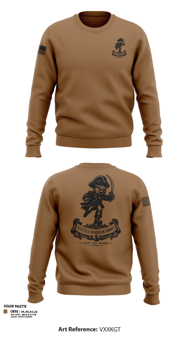 Crew Neck Sweatshirt, OSTC Det. Norfolk, Navy, Teamtime, Team time, sublimation, custom sports apparel, team uniforms, spirit wear, spiritwear, sports uniforms, custom shirts, team store, custom team store, fundraiser sports, apparel fundraiser