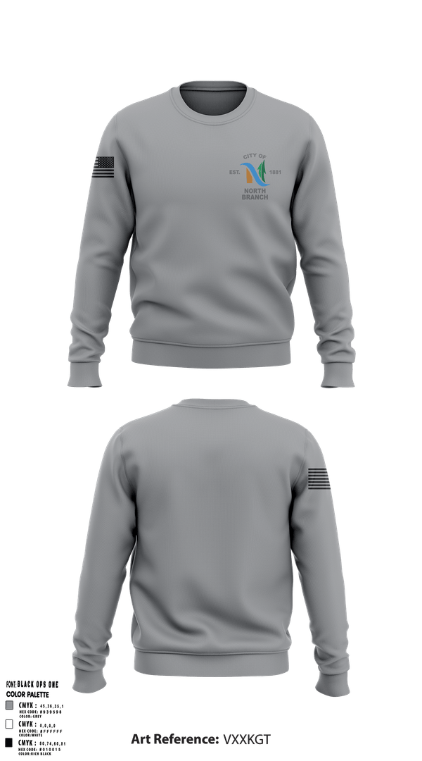 Crew Neck Sweatshirt, North Branch Police Dept., , Teamtime, Team time, sublimation, custom sports apparel, team uniforms, spirit wear, spiritwear, sports uniforms, custom shirts, team store, custom team store, fundraiser sports, apparel fundraiser