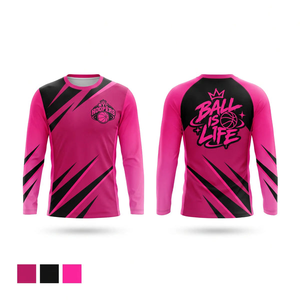 Long Sleeve Performance Shirt, hoopers, Women's Basketball, Teamtime, Team time, sublimation, custom sports apparel, team uniforms, spirit wear, spiritwear, sports uniforms, custom shirts, team store, custom team store, fundraiser sports, apparel fundraiser