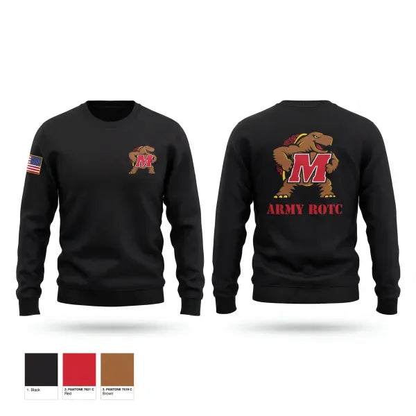 Crew Neck Sweatshirt, UMD ROTC, Army, Teamtime, Team time, sublimation, custom sports apparel, team uniforms, spirit wear, spiritwear, sports uniforms, custom shirts, team store, custom team store, fundraiser sports, apparel fundraiser