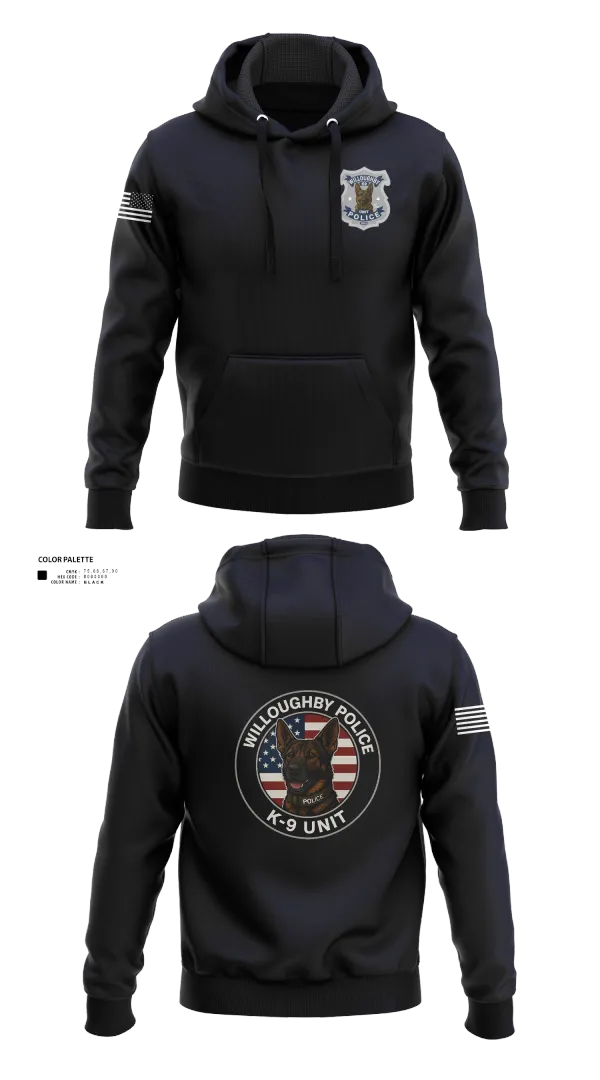 Hoodie, Willoughby Police K9 Unit, Police, Teamtime, Team time, sublimation, custom sports apparel, team uniforms, spirit wear, spiritwear, sports uniforms, custom shirts, team store, custom team store, fundraiser sports, apparel fundraiser