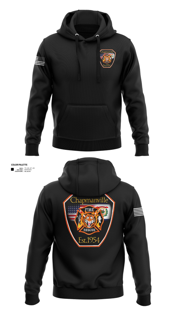 Hoodie, Chapmanville Fire Department, Fire Department, Teamtime, Team time, sublimation, custom sports apparel, team uniforms, spirit wear, spiritwear, sports uniforms, custom shirts, team store, custom team store, fundraiser sports, apparel fundraiser