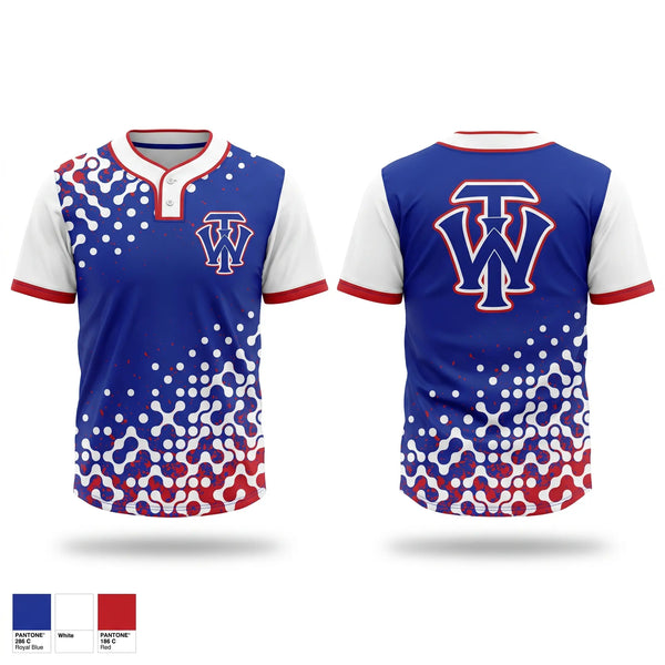 Two Button Softball Jersey, W.I.T, Softball, Teamtime, Team time, sublimation, custom sports apparel, team uniforms, spirit wear, spiritwear, sports uniforms, custom shirts, team store, custom team store, fundraiser sports, apparel fundraiser