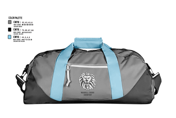 Duffle Bag, Warhill Cross Country, Cross Country, Teamtime, Team time, sublimation, custom sports apparel, team uniforms, spirit wear, spiritwear, sports uniforms, custom shirts, team store, custom team store, fundraiser sports, apparel fundraiser
