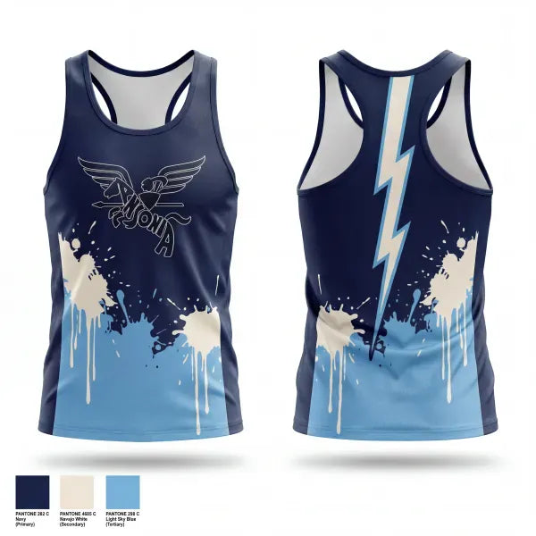 Mens Track Singlet, Ansonia Chargers, Track & Field, Teamtime, Team time, sublimation, custom sports apparel, team uniforms, spirit wear, spiritwear, sports uniforms, custom shirts, team store, custom team store, fundraiser sports, apparel fundraiser