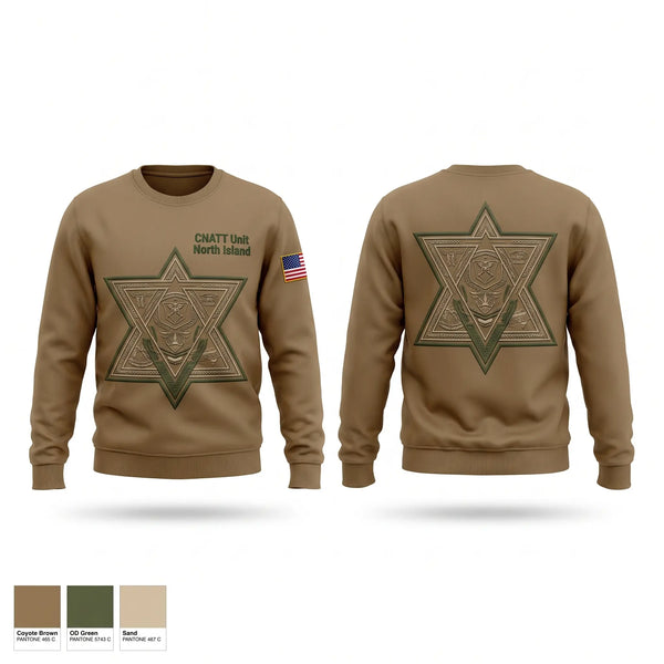 Crew Neck Sweatshirt, CNATT Unit North Island, Navy, Teamtime, Team time, sublimation, custom sports apparel, team uniforms, spirit wear, spiritwear, sports uniforms, custom shirts, team store, custom team store, fundraiser sports, apparel fundraiser