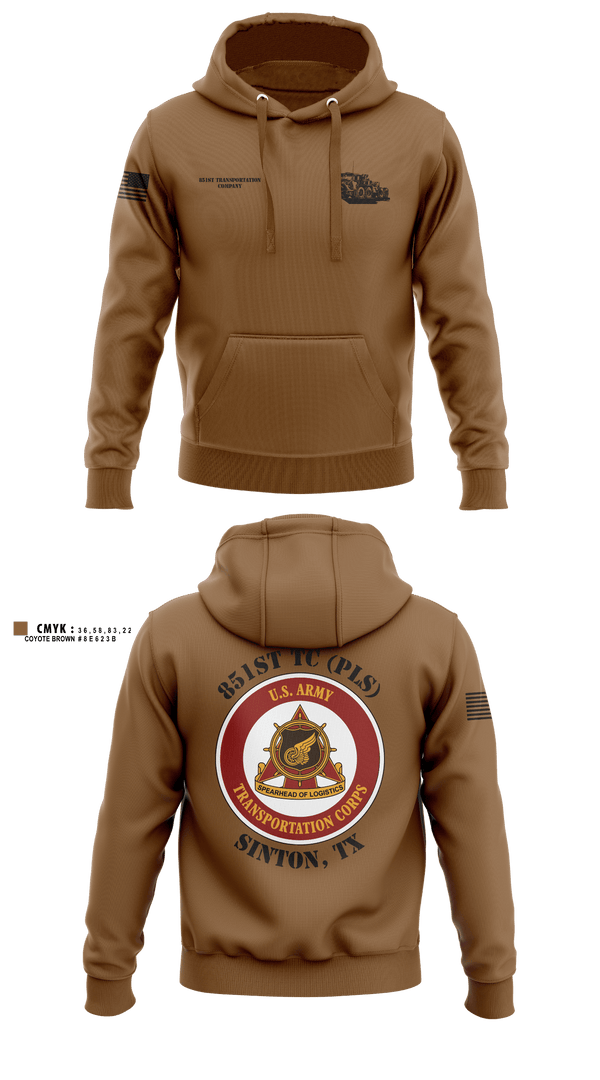 Hoodie, 851st Transportation Company, Army, Teamtime, Team time, sublimation, custom sports apparel, team uniforms, spirit wear, spiritwear, sports uniforms, custom shirts, team store, custom team store, fundraiser sports, apparel fundraiser
