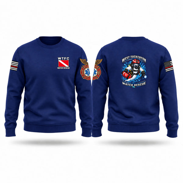Crew Neck Sweatshirt, West Tuckerton Fire Company, Fire Department, Teamtime, Team time, sublimation, custom sports apparel, team uniforms, spirit wear, spiritwear, sports uniforms, custom shirts, team store, custom team store, fundraiser sports, apparel fundraiser