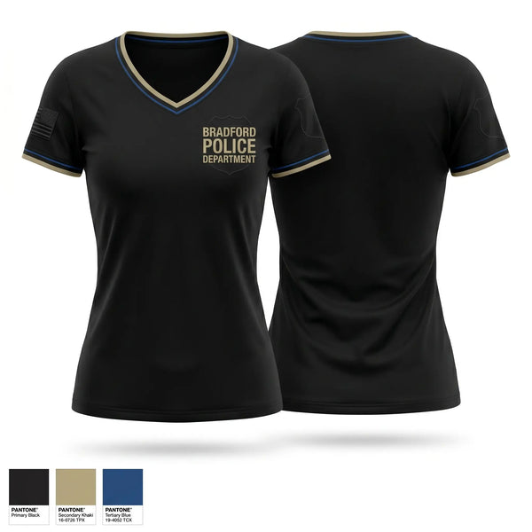 Womens Short Sleeve Vneck Shirt, Bradford police department, Police, Teamtime, Team time, sublimation, custom sports apparel, team uniforms, spirit wear, spiritwear, sports uniforms, custom shirts, team store, custom team store, fundraiser sports, apparel fundraiser