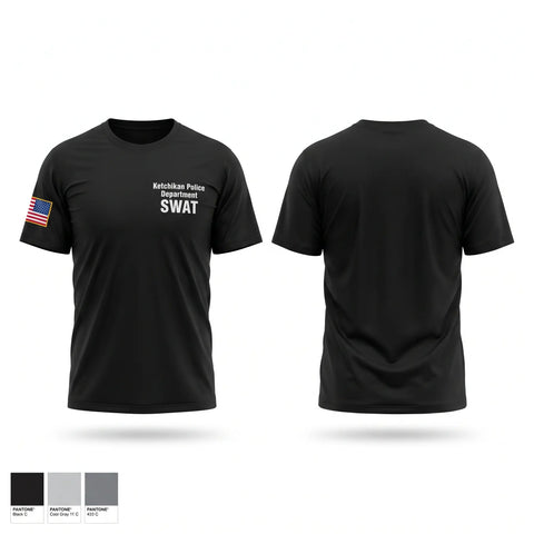 Old School Cotton Feel Shirt, Ketchikan Police Department SWAT, Police, Teamtime, Team time, sublimation, custom sports apparel, team uniforms, spirit wear, spiritwear, sports uniforms, custom shirts, team store, custom team store, fundraiser sports, apparel fundraiser