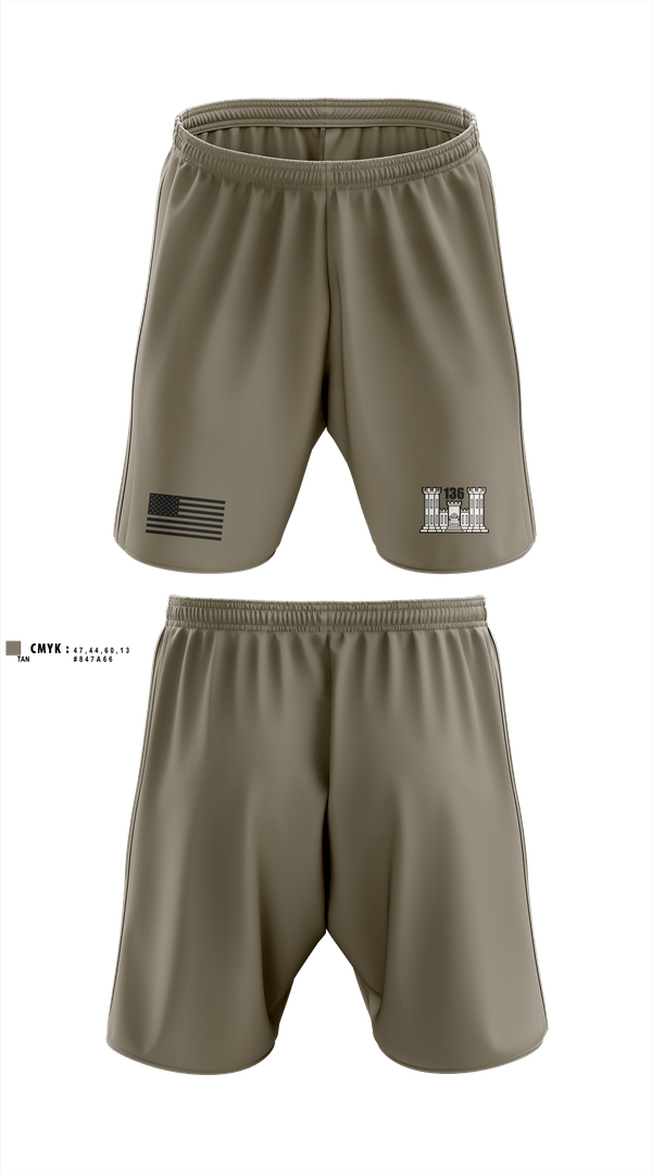 Athletic Shorts With Pockets, 136 EVCC, Army, Teamtime, Team time, sublimation, custom sports apparel, team uniforms, spirit wear, spiritwear, sports uniforms, custom shirts, team store, custom team store, fundraiser sports, apparel fundraiser