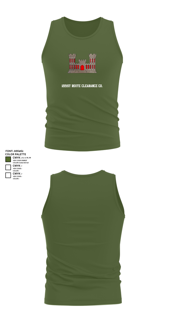 Tank Top, 1221st Route Clearance Co., National Guard, Teamtime, Team time, sublimation, custom sports apparel, team uniforms, spirit wear, spiritwear, sports uniforms, custom shirts, team store, custom team store, fundraiser sports, apparel fundraiser
