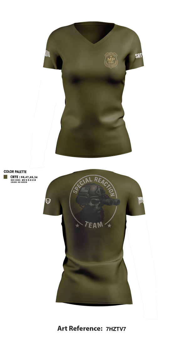 Womens Short Sleeve Vneck Shirt, MP GBI 49th 2nd Platoon, Army, Teamtime, Team time, sublimation, custom sports apparel, team uniforms, spirit wear, spiritwear, sports uniforms, custom shirts, team store, custom team store, fundraiser sports, apparel fundraiser