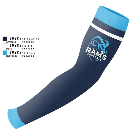 Arm Sleeve, Rams Football, , Teamtime, Team time, sublimation, custom sports apparel, team uniforms, spirit wear, spiritwear, sports uniforms, custom shirts, team store, custom team store, fundraiser sports, apparel fundraiser