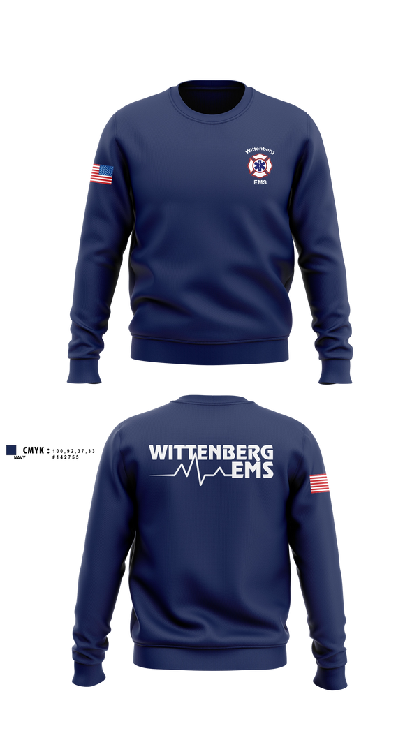 Crew Neck Sweatshirt, Wittenberg Area Protective Services District, Fire Department, Teamtime, Team time, sublimation, custom sports apparel, team uniforms, spirit wear, spiritwear, sports uniforms, custom shirts, team store, custom team store, fundraiser sports, apparel fundraiser