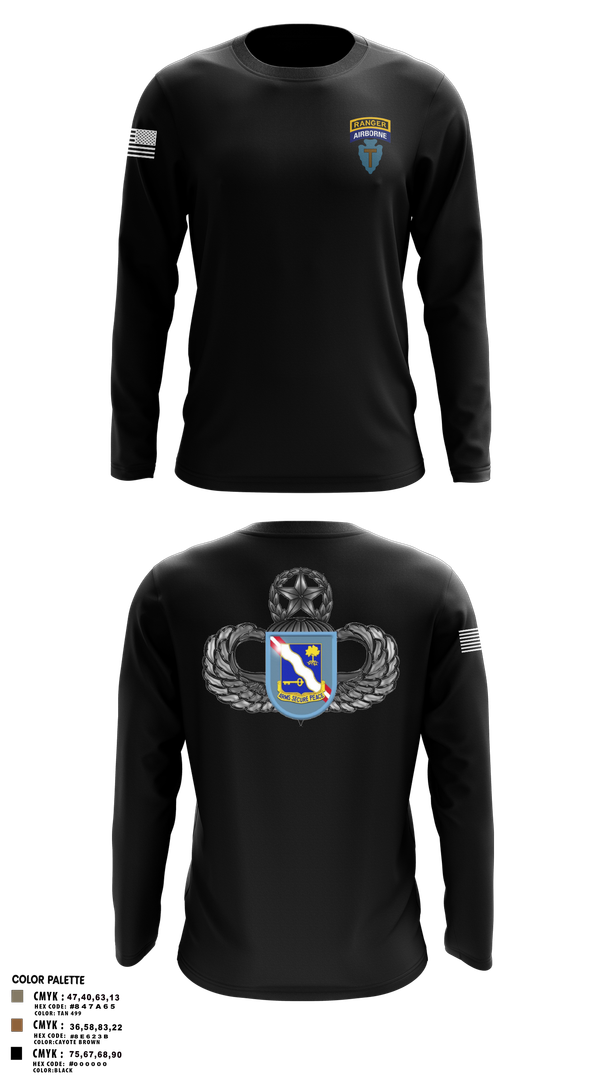 Long Sleeve Performance Shirt, 1-143rd airborne infantry regiment, , Teamtime, Team time, sublimation, custom sports apparel, team uniforms, spirit wear, spiritwear, sports uniforms, custom shirts, team store, custom team store, fundraiser sports, apparel fundraiser
