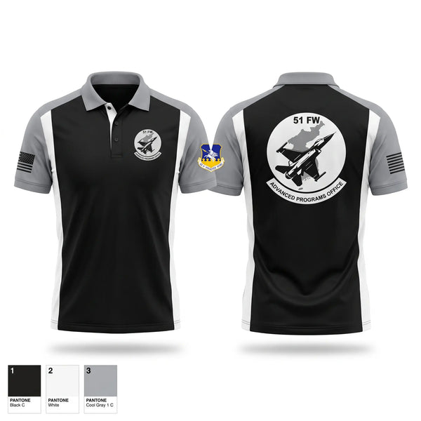Short Sleeve Performance Polo, 51st Fighter Wing Advanced Programs Office, Air Force, Teamtime, Team time, sublimation, custom sports apparel, team uniforms, spirit wear, spiritwear, sports uniforms, custom shirts, team store, custom team store, fundraiser sports, apparel fundraiser