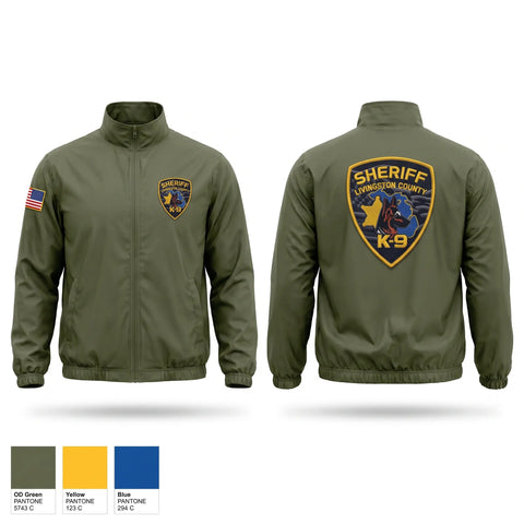 Windbreaker, Livingston Co Sheriff K9, Police, Teamtime, Team time, sublimation, custom sports apparel, team uniforms, spirit wear, spiritwear, sports uniforms, custom shirts, team store, custom team store, fundraiser sports, apparel fundraiser
