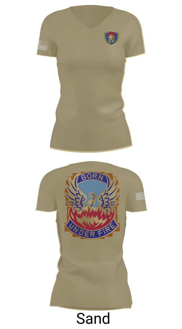 Womens Short Sleeve Vneck Shirt, HHC/128th Aviation Brigade, , Teamtime, Team time, sublimation, custom sports apparel, team uniforms, spirit wear, spiritwear, sports uniforms, custom shirts, team store, custom team store, fundraiser sports, apparel fundraiser