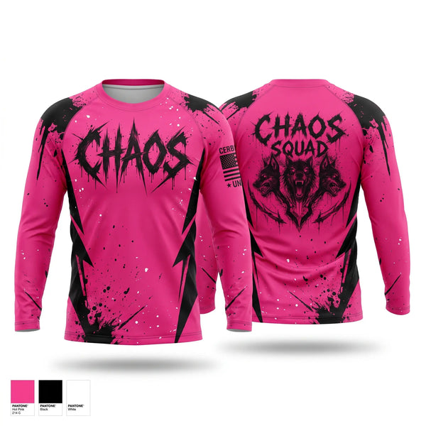 Long Sleeve Performance Shirt, Chaos squad, E-Sports, Teamtime, Team time, sublimation, custom sports apparel, team uniforms, spirit wear, spiritwear, sports uniforms, custom shirts, team store, custom team store, fundraiser sports, apparel fundraiser