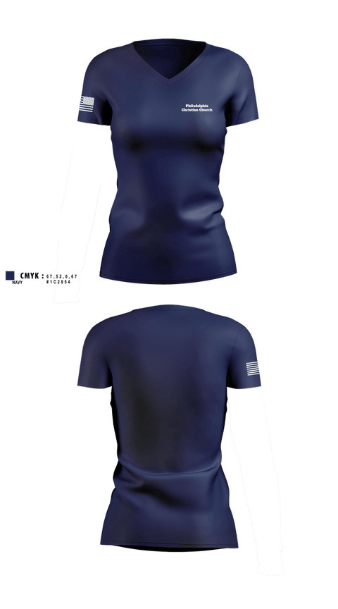 Womens Short Sleeve Vneck Shirt, Philadelphia Christian Church, , Teamtime, Team time, sublimation, custom sports apparel, team uniforms, spirit wear, spiritwear, sports uniforms, custom shirts, team store, custom team store, fundraiser sports, apparel fundraiser