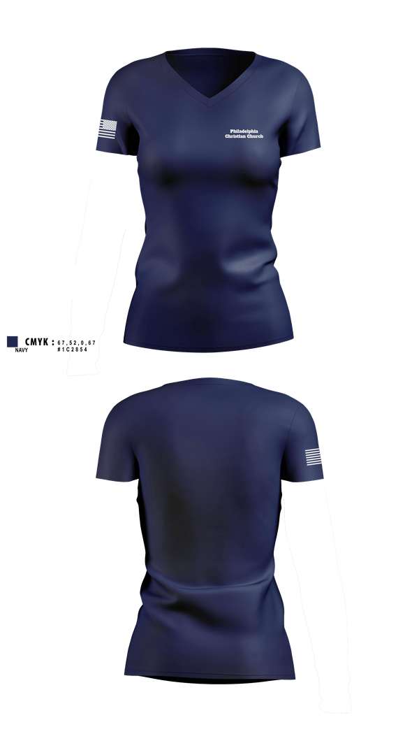 Womens Short Sleeve Vneck Shirt, Philadelphia Christian Church, , Teamtime, Team time, sublimation, custom sports apparel, team uniforms, spirit wear, spiritwear, sports uniforms, custom shirts, team store, custom team store, fundraiser sports, apparel fundraiser
