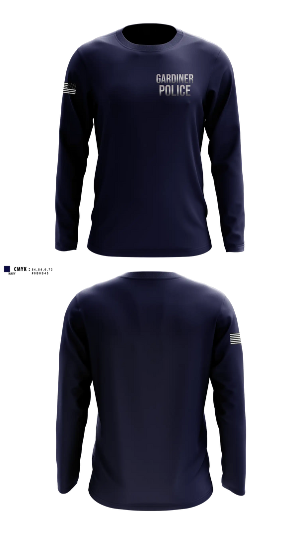 Long Sleeve Performance Shirt, Gardiner Police, Police, Teamtime, Team time, sublimation, custom sports apparel, team uniforms, spirit wear, spiritwear, sports uniforms, custom shirts, team store, custom team store, fundraiser sports, apparel fundraiser