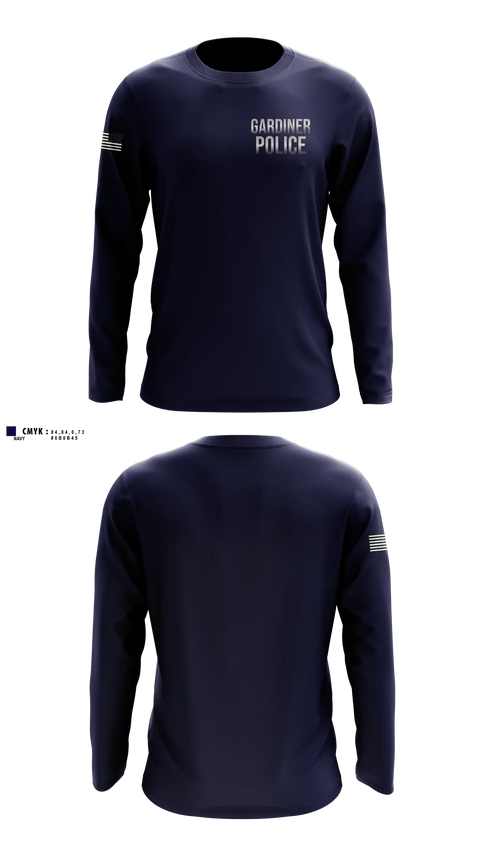 Long Sleeve Performance Shirt, Gardiner Police, Police, Teamtime, Team time, sublimation, custom sports apparel, team uniforms, spirit wear, spiritwear, sports uniforms, custom shirts, team store, custom team store, fundraiser sports, apparel fundraiser