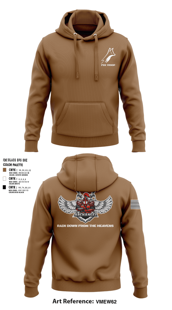 Hoodie, Fox troop, Army, Teamtime, Team time, sublimation, custom sports apparel, team uniforms, spirit wear, spiritwear, sports uniforms, custom shirts, team store, custom team store, fundraiser sports, apparel fundraiser