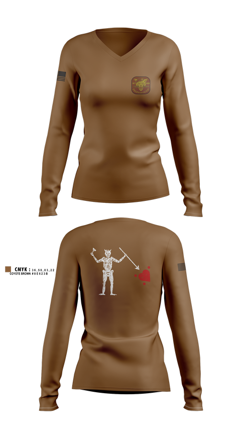 Women's Long Sleeve Vneck Shirt, 20th ASOS, Air Force, Teamtime, Team time, sublimation, custom sports apparel, team uniforms, spirit wear, spiritwear, sports uniforms, custom shirts, team store, custom team store, fundraiser sports, apparel fundraiser