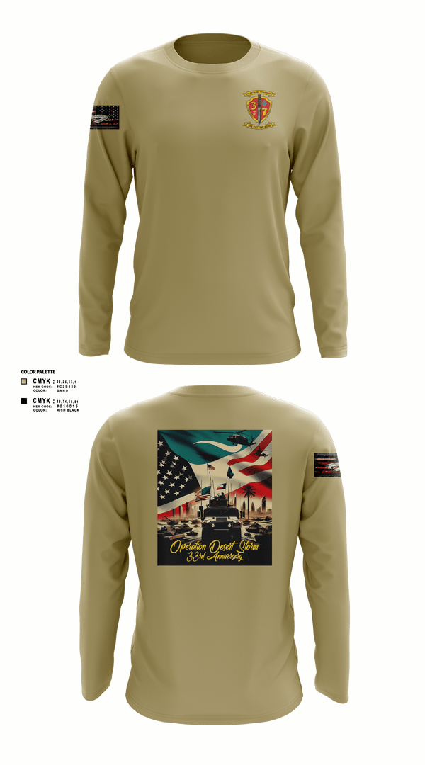 Long Sleeve Performance Shirt, 3/7 India Co. Wpns Plt, Marines, Teamtime, Team time, sublimation, custom sports apparel, team uniforms, spirit wear, spiritwear, sports uniforms, custom shirts, team store, custom team store, fundraiser sports, apparel fundraiser