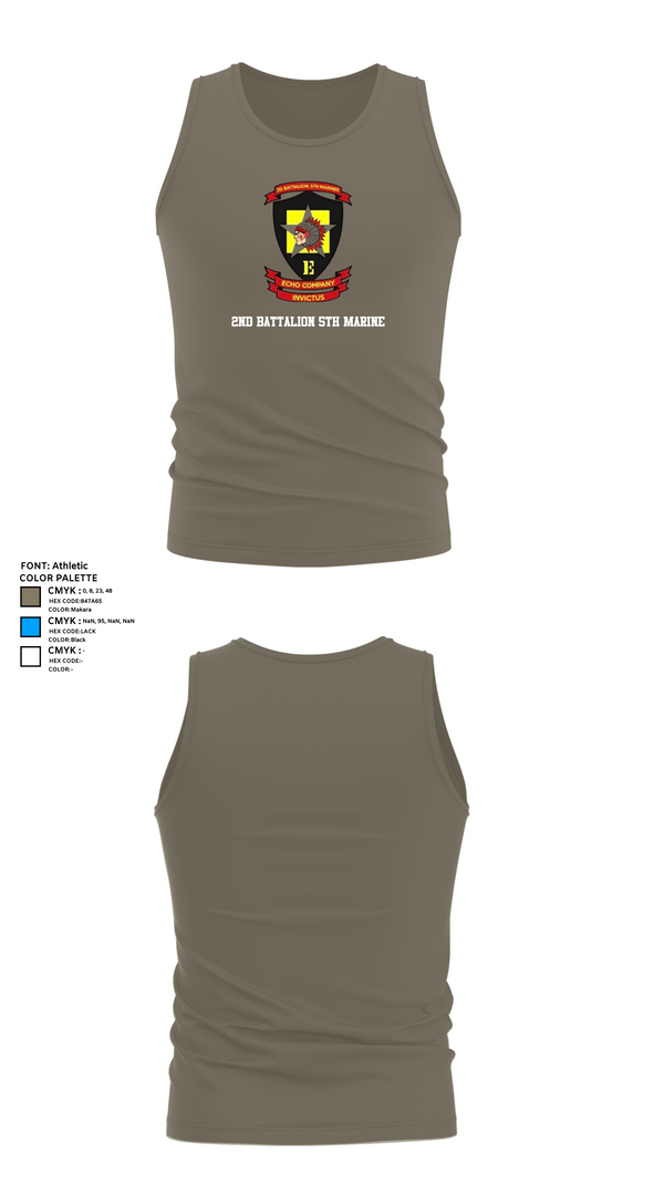 Tank Top, 2nd Battalion 5th Marine, Marines, Teamtime, Team time, sublimation, custom sports apparel, team uniforms, spirit wear, spiritwear, sports uniforms, custom shirts, team store, custom team store, fundraiser sports, apparel fundraiser