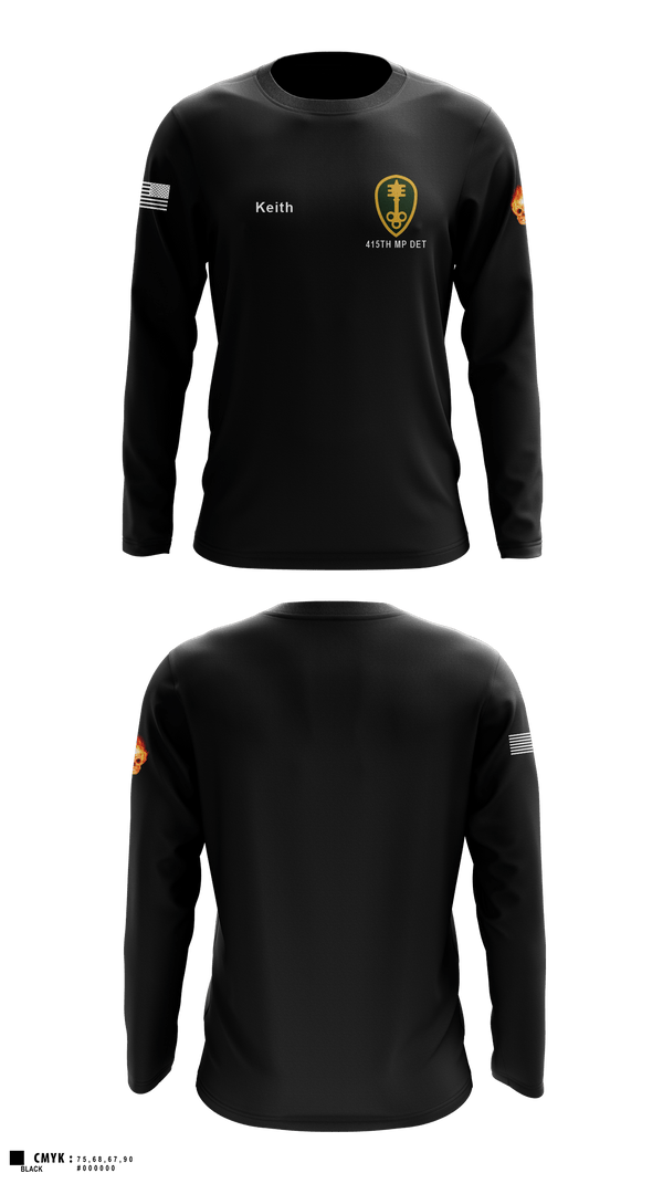 Long Sleeve Performance Shirt, 415th MP DET, Army, Teamtime, Team time, sublimation, custom sports apparel, team uniforms, spirit wear, spiritwear, sports uniforms, custom shirts, team store, custom team store, fundraiser sports, apparel fundraiser
