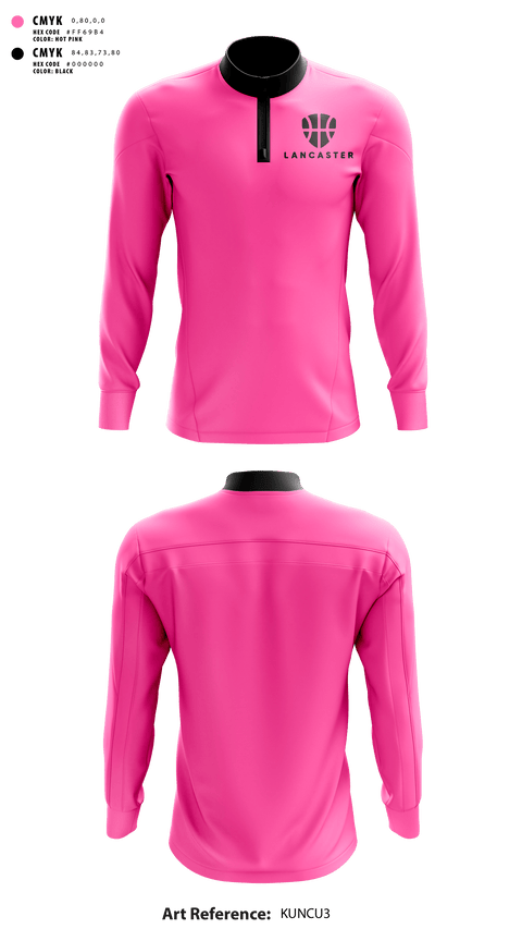 Quarter Zip Jacket, Lancaster, Women's Basketball, Teamtime, Team time, sublimation, custom sports apparel, team uniforms, spirit wear, spiritwear, sports uniforms, custom shirts, team store, custom team store, fundraiser sports, apparel fundraiser