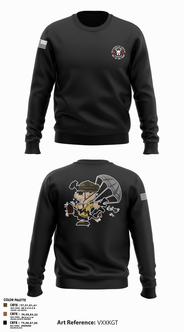 Crew Neck Sweatshirt, 3rd Platoon, CCo, 1-508th PIR, , Teamtime, Team time, sublimation, custom sports apparel, team uniforms, spirit wear, spiritwear, sports uniforms, custom shirts, team store, custom team store, fundraiser sports, apparel fundraiser