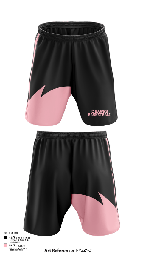 Athletic Shorts With Pockets, C hawks, Men's Basketball, Teamtime, Team time, sublimation, custom sports apparel, team uniforms, spirit wear, spiritwear, sports uniforms, custom shirts, team store, custom team store, fundraiser sports, apparel fundraiser